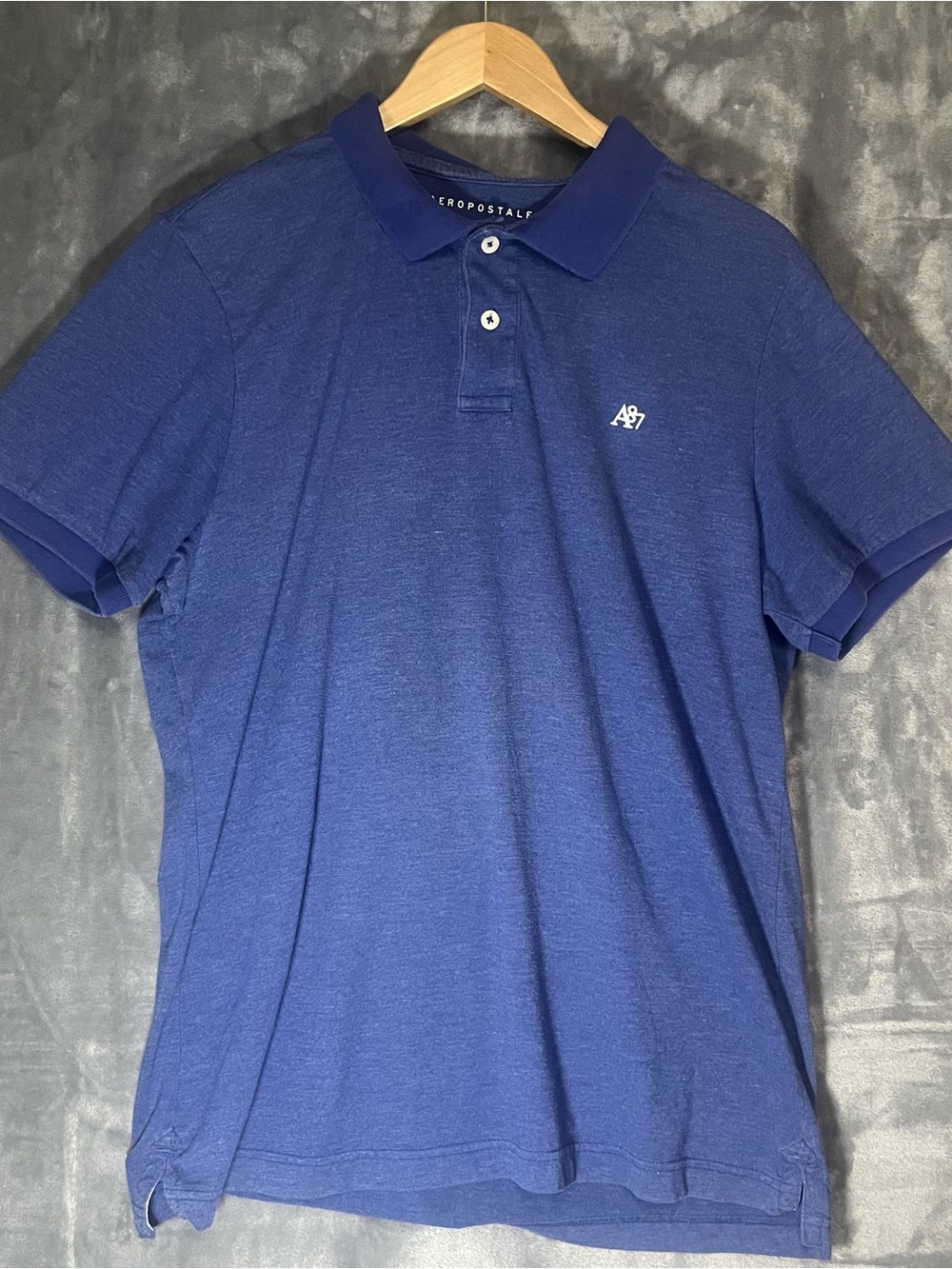 Aeropostale Men's Royal Blue A87 Polo Shirt